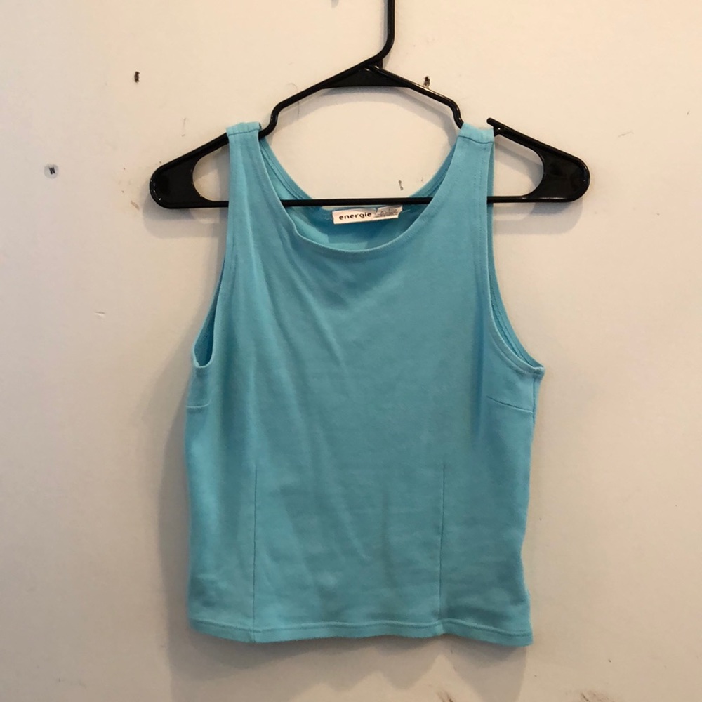 Energie blue cotton crop top